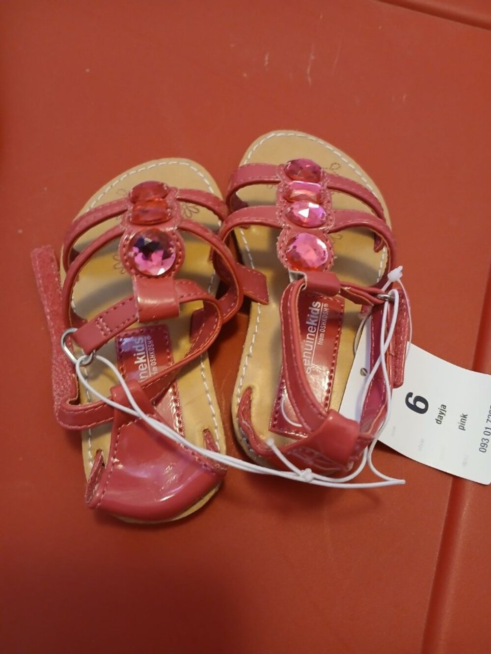 Genuine Kids By Osh Kosh Girls 6 Pink Sandals NWT